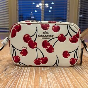 Coach White and Red Cherry Print Women's Bag
